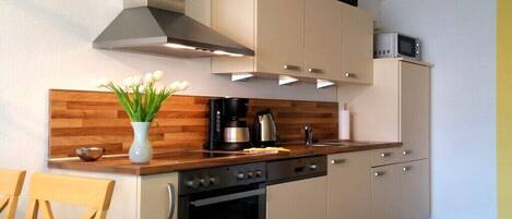 Fridge, oven, stovetop, dishwasher