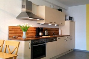 Fridge, oven, stovetop, dishwasher