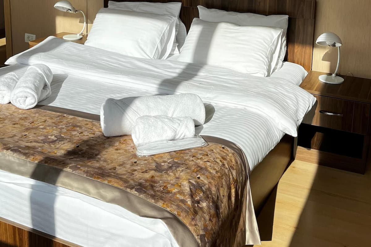 Desk, soundproofing, iron/ironing board, free WiFi