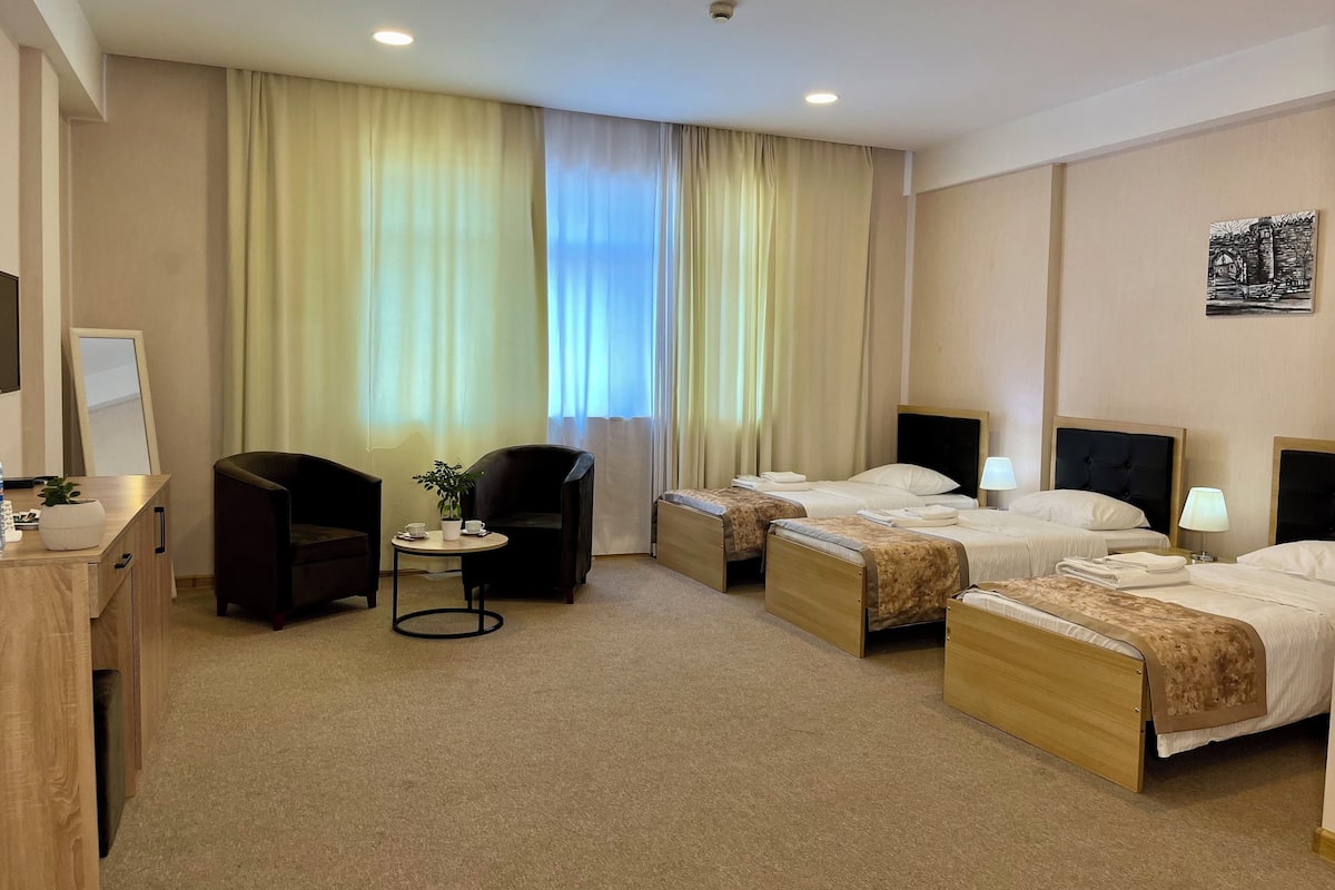 Desk, soundproofing, iron/ironing board, free WiFi