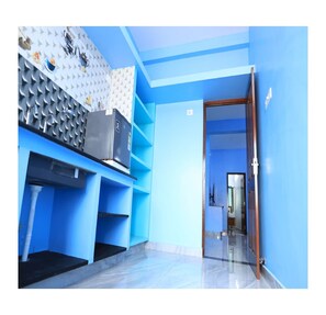 Apartamento luxo | Cozinha privada | Frigobar, cooktop, talheres/pratos/utensĂlios de cozinha