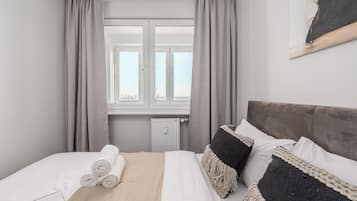 Comfort Apartment, Balcony, Courtyard View | Blackout drapes, soundproofing, iron/ironing board, cribs/infant beds