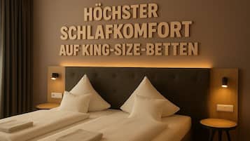 Down duvets, desk, free WiFi, bed sheets