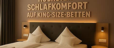 Down comforters, desk, free WiFi, bed sheets