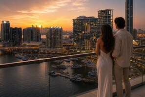 Deluxe Apartment, 2 Bedrooms, Lake View | View from room - KeyRock - Chic 2BR Escape with Pool (Dubai)