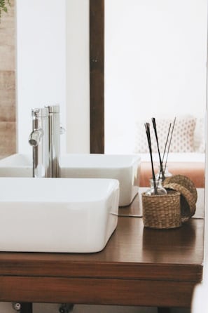 Shower, hair dryer, towels, toilet paper