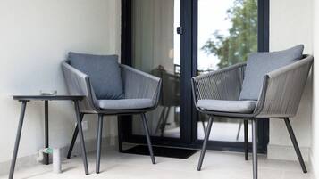 Deluxe appartement, balkon, uitzicht op de stad | Balkon