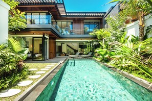 Villa (4 Bedrooms) | Exterior - Seaside Serenity: Modern 4BR 190m to Canggu Beach (Canggu)