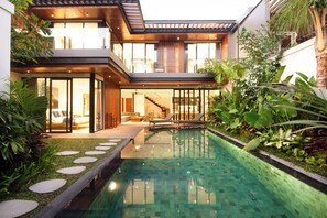 Villa (4 Bedrooms) | Exterior - Seaside Serenity: Modern 4BR 190m to Canggu Beach (Canggu)