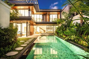 Villa (4 Bedrooms) | Exterior - Seaside Serenity: Modern 4BR 190m to Canggu Beach (Canggu)