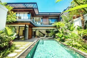 Villa (4 Bedrooms) | Exterior - Seaside Serenity: Modern 4BR 190m to Canggu Beach (Canggu)