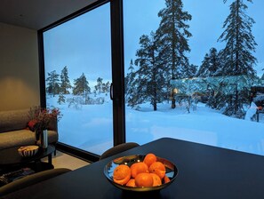 Cabin, 2 Bedrooms, Balcony, Mountain View | Dining room