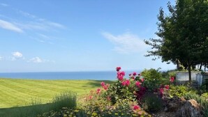 Property grounds - Five bedroom home overlooking Lake MI, North of Leland. (Leland)