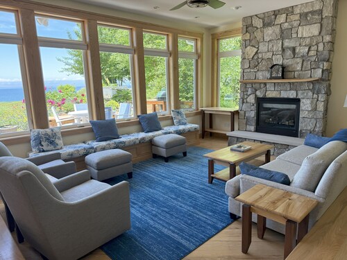 Five bedroom home overlooking Lake MI, North of Leland.