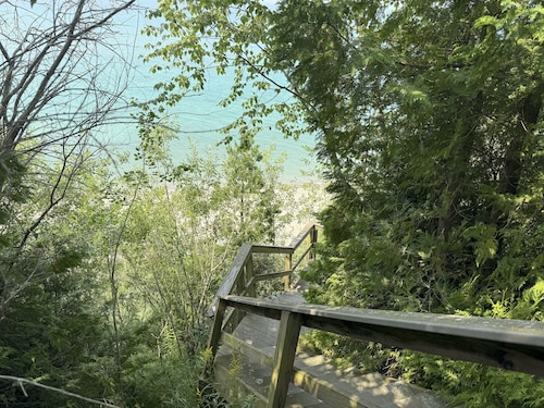 Five bedroom home overlooking Lake MI, North of Leland.