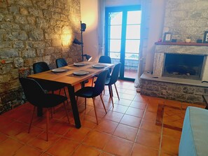 Dining - Traditional Mani Stone House with Stunning Sea Views near Stoupa, Peloponnese (Stoupa)