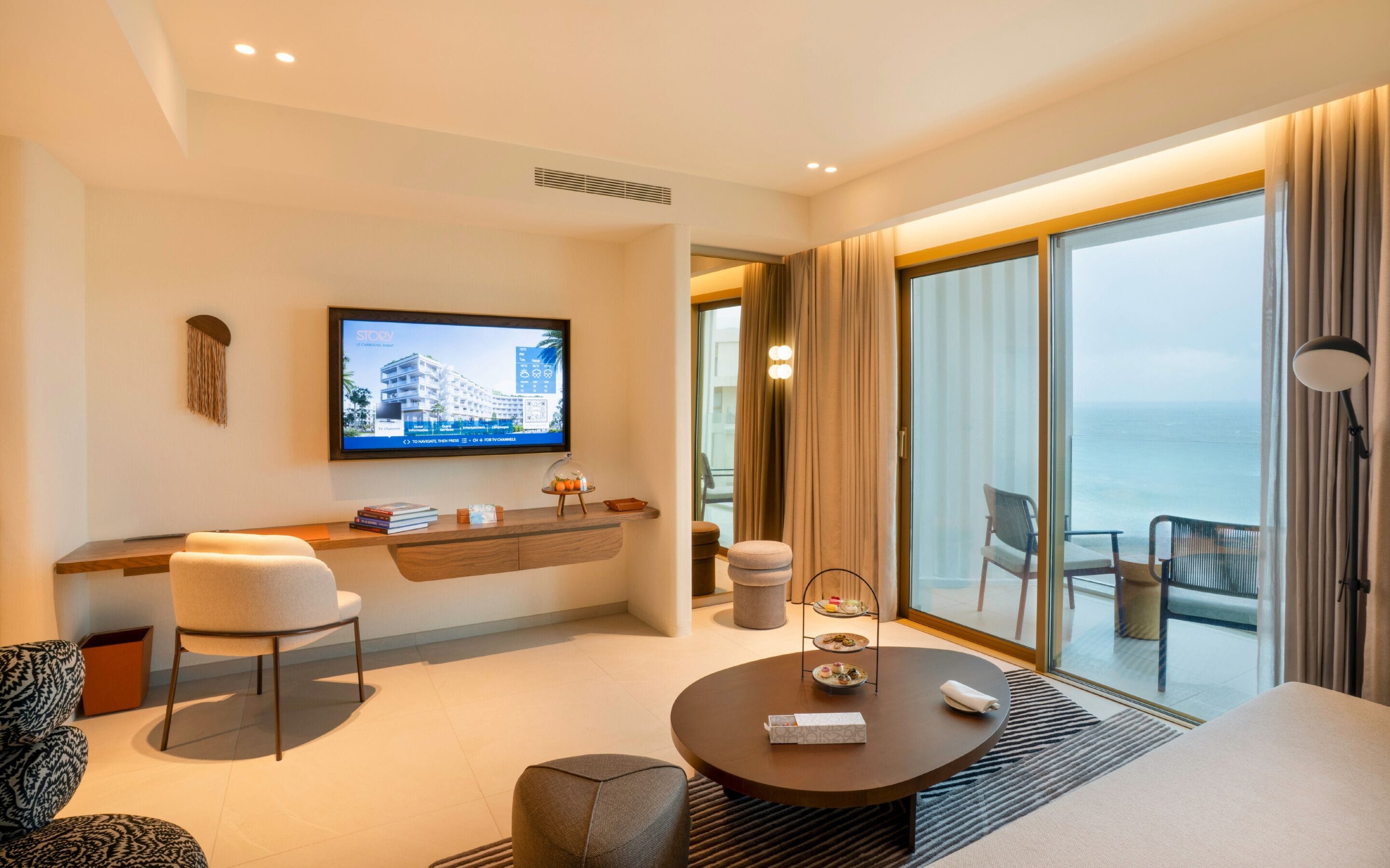 Suite Junior, vue océan | Literie de qualité supérieure, minibar, bureau