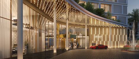 Vista frontal de la propiedad