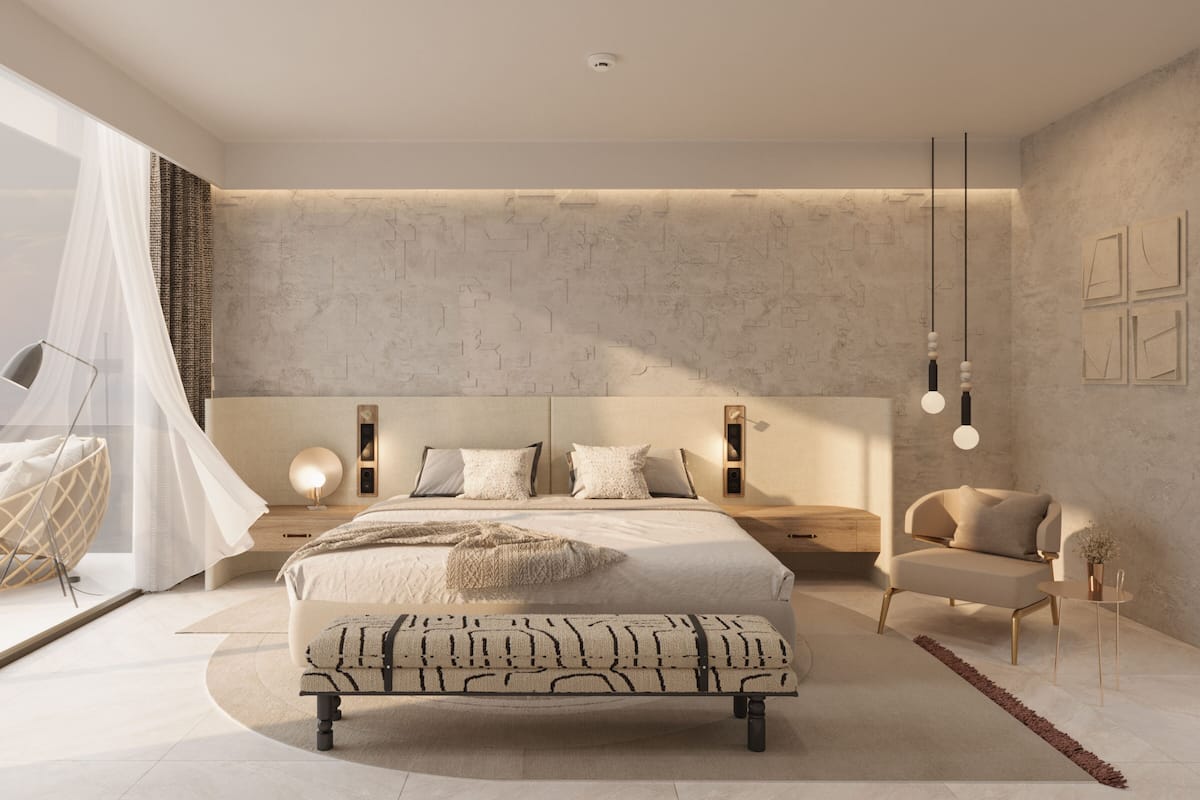 Premium bedding, minibar, desk, laptop workspace
