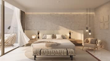 Ylelliset vuodevaatteet, minibaari, työpöytä