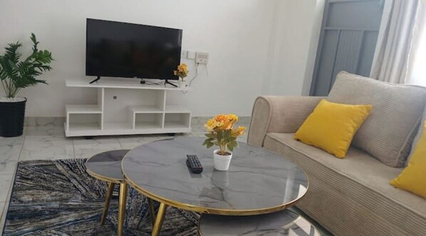 Living area - Welcome Cozy 1 bed Apartment, Membley- Ruiru Kenya. Call/WhatsApp +254742143869 (Ruiru)