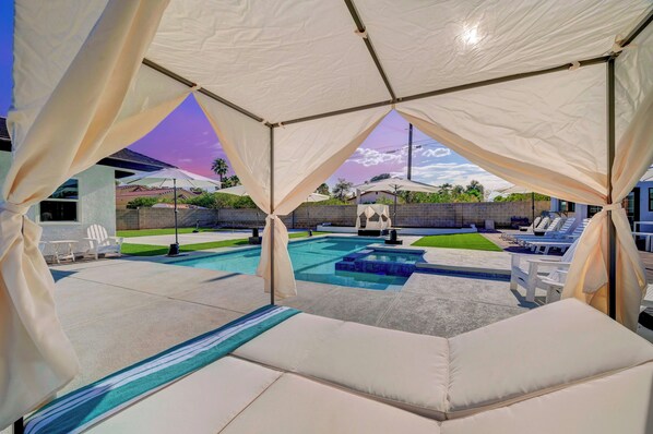 Outdoor pool, a heated pool