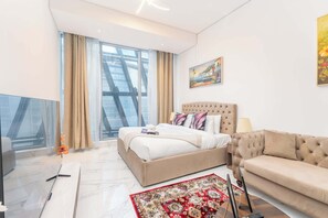 Iron/ironing board, WiFi, bed sheets - StayShort - Business Bay Studio for 2 close to Burj Khalifa! (Business Bay)