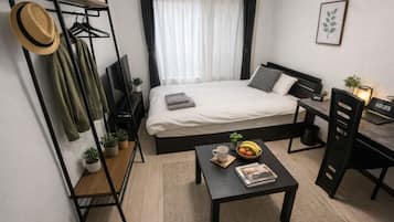 アパートメント 禁煙 キッチン | 羽毛の掛け布団、ノートパソコン用作業スペース、遮光カーテン、WiFi (無料)