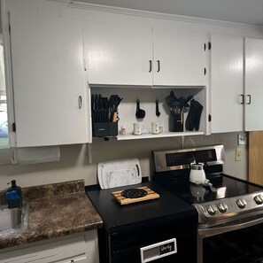 Microwave, oven, stovetop, dishwasher