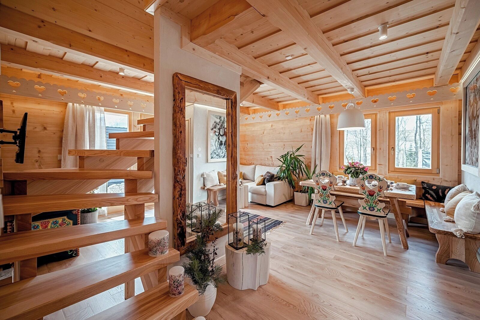 Domek 1 typu Deluxe z widokiem na góry | 起居区 | 平板电视