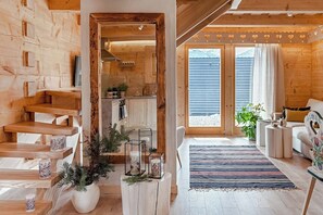 Domek 1 typu Deluxe z widokiem na góry | Living area