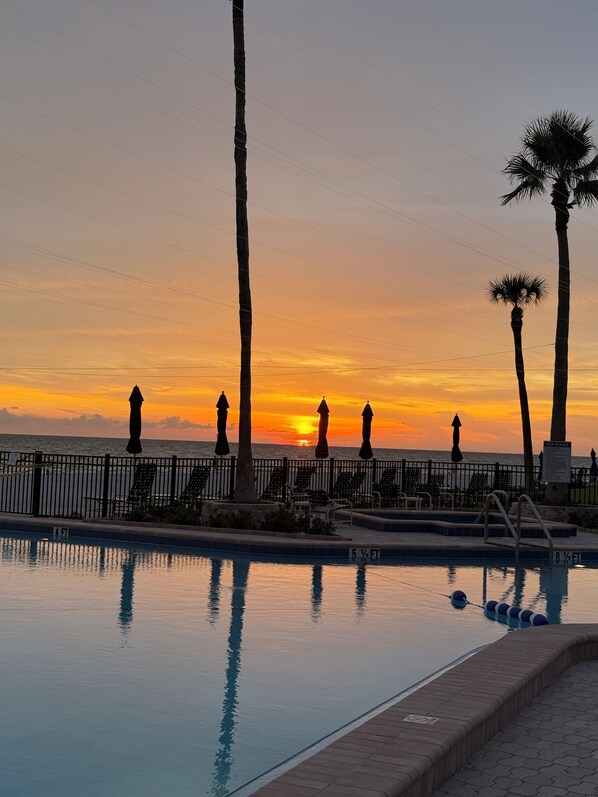 Outdoor pool, a heated pool