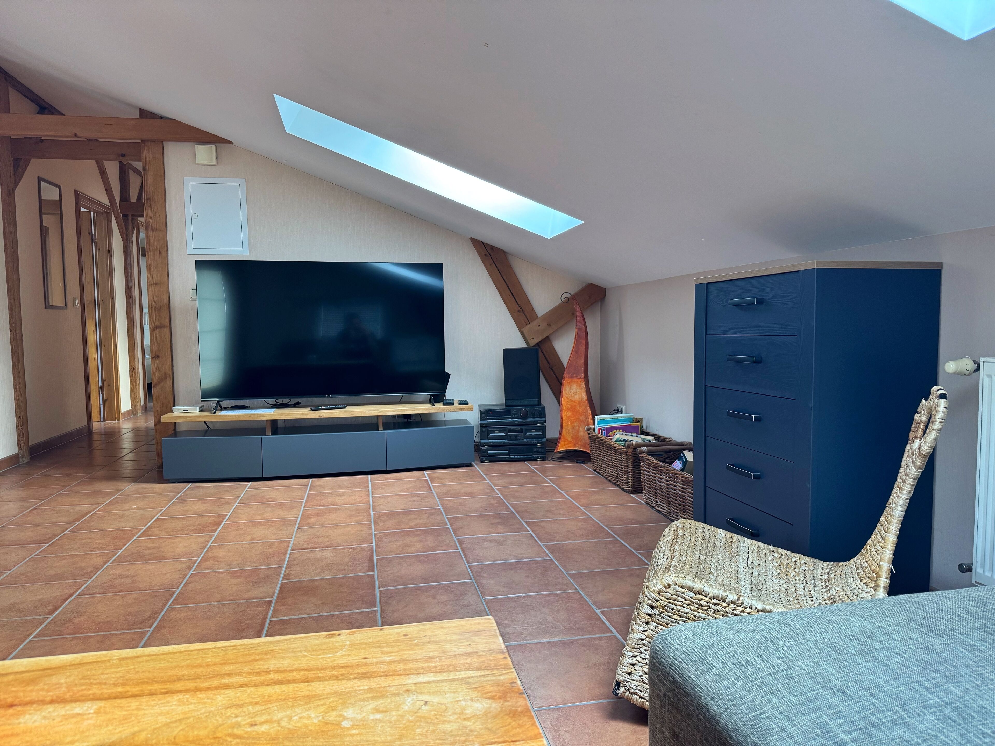 Smart TV, DVD player, table tennis, books