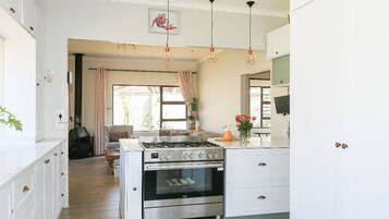 Microondas, horno, placa de cocina y lavavajillas