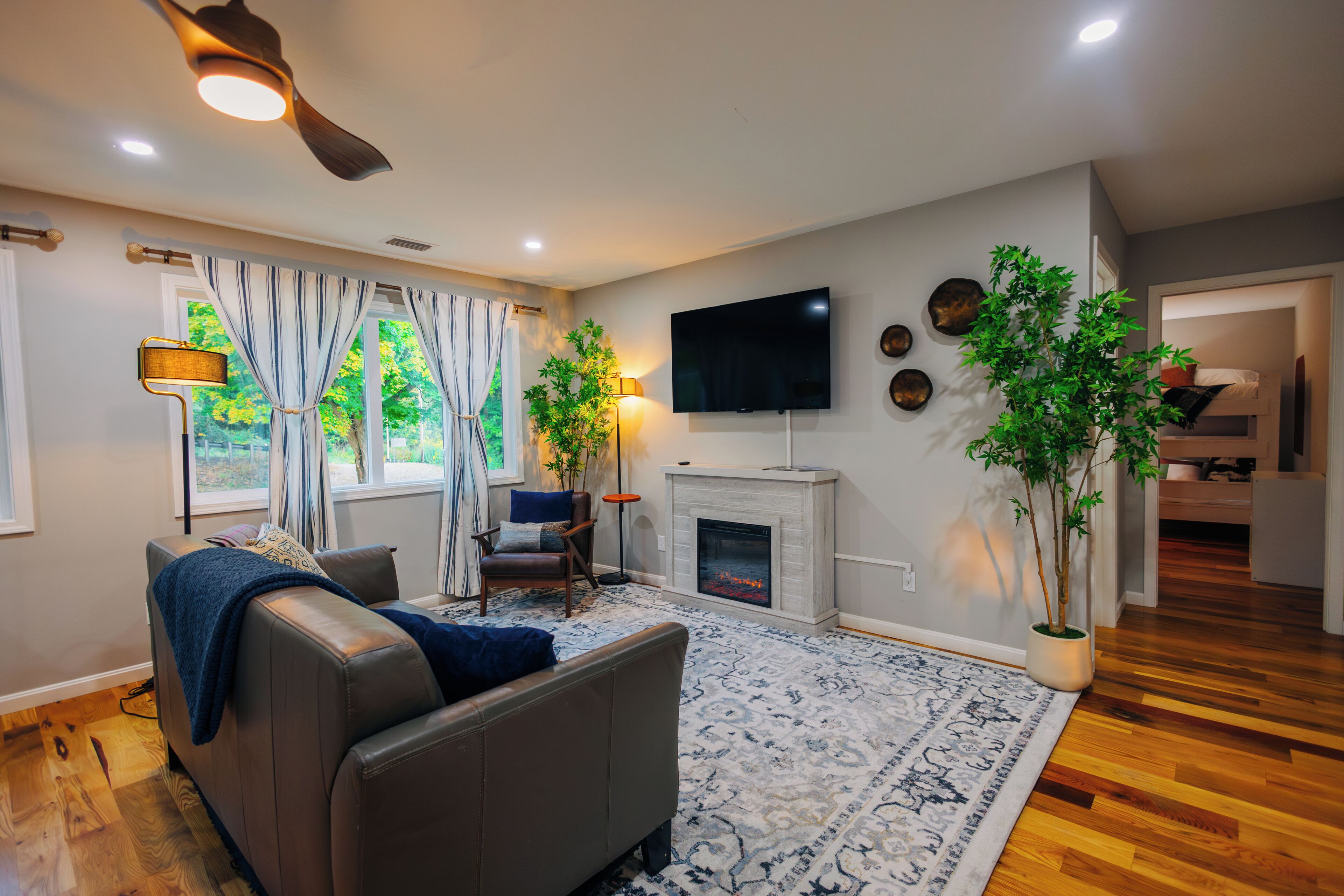 TV connectée, cheminée