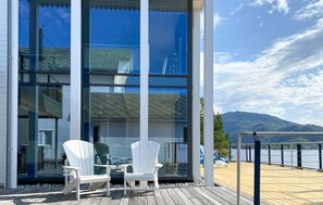 Terrace/patio - Cozy apartment in Gurskøy with sauna (Gurskøy)