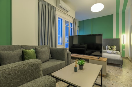 Naya - City view Studio & Balcony | Living area. Sama Studios in Mar Mikhael