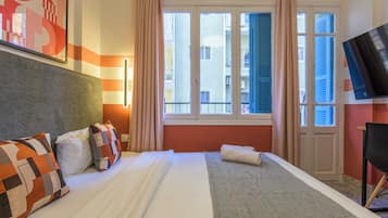 Studio, balcon, vue ville | Literie de qualité supérieure, décoration personnalisée