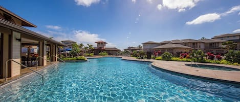 A heated pool