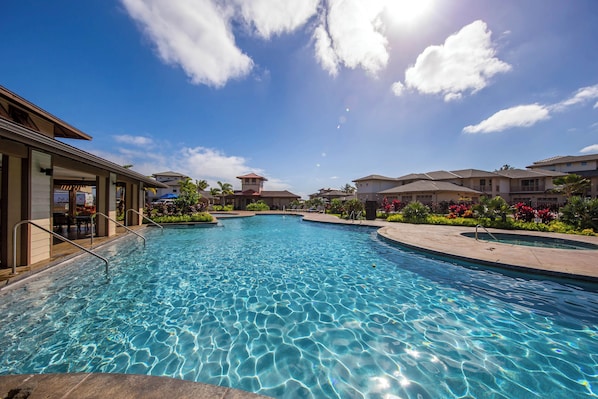 A heated pool