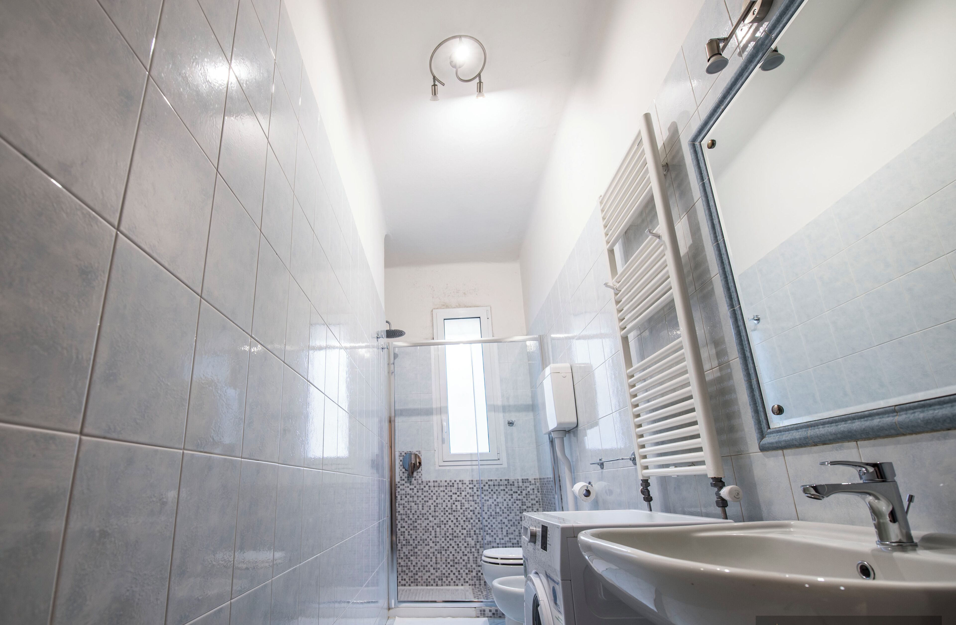 Shower, free toiletries, hair dryer, bidet