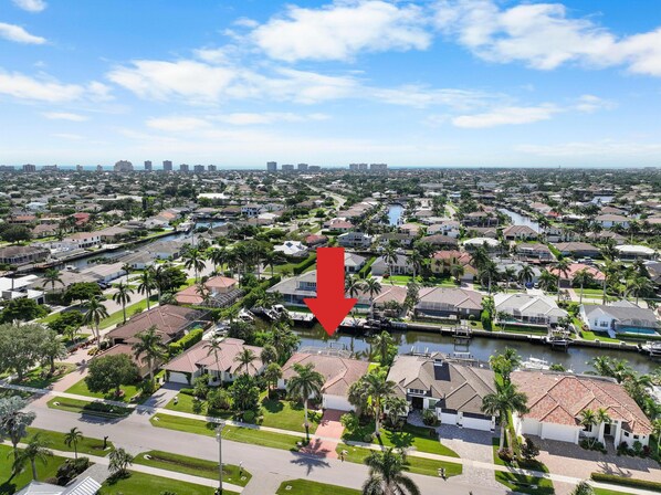 House, Multiple Beds (Seaside waterfront home with heated p) | Aerial view - Seaside Waterfront Home With Heated Pool and Dock (Marco Island)