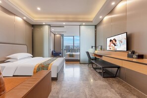Superior Twin Room, 2 Double Beds, City View | In-room safe, desk, laptop workspace, blackout drapes