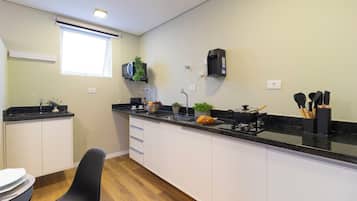 Apartment | Private kitchen | Fridge, microwave, espresso maker, coffee/tea maker