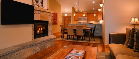 Smart TV, chimenea