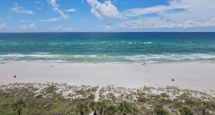 Beachfront Panama City Beach Stay With Gulf Views, Balconies, a King Suite, two Queens, and Twin Nook for 8 Guests The Shores Townhome by Avantstay