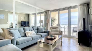 Condo, Multiple Beds, Balcony, Ocean View (Oceania Beach Club 205) | Living area