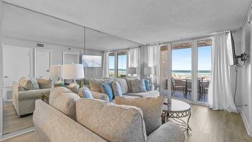 Condo, Multiple Beds, Balcony, Ocean View (Oceania Beach Club 104) | Living area