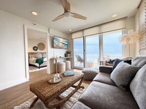 Condo, Multiple Beds, Balcony (Oceania Beach Club 201) | Living area - Oceania Beach Club (New Smyrna Beach)