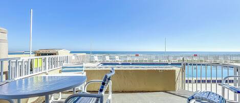 Condo, Multiple Beds, Balcony, Ocean View (Oceania Beach Club 106) | Outdoor dining